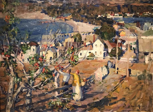 Picking Apples (Above the Town), c1920 Collection of John and Patty Dilks
