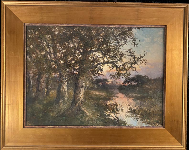 Hugo Anton Fisher 1854-1916, Marsh landscape  Gouache, 22 x 30  $3,500