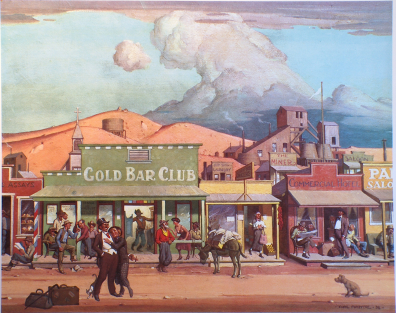 Victor Clyde Forsythe Print The Mining Town