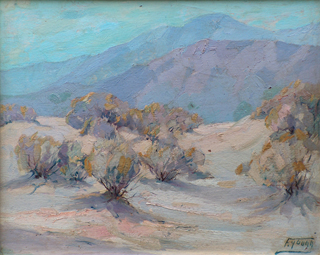 Desertscape Oil on canvas, 12 x 15 Florence Young 1872-1974