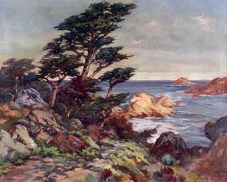 Cypress Cove Oil on canvas, 25 x 30 Frances Upson Young, 1870-1950