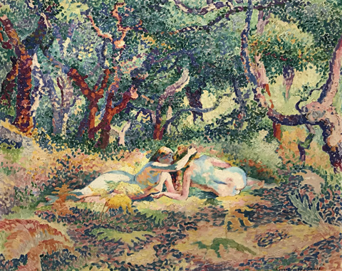 Henri Edmond Cross, Two Nudes under the Cork Oaks, 1906-07 The Couturat Collection