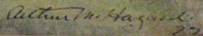 Arthur Merton Hazard Sunset and Windmill on Cape Cod 1927 signature