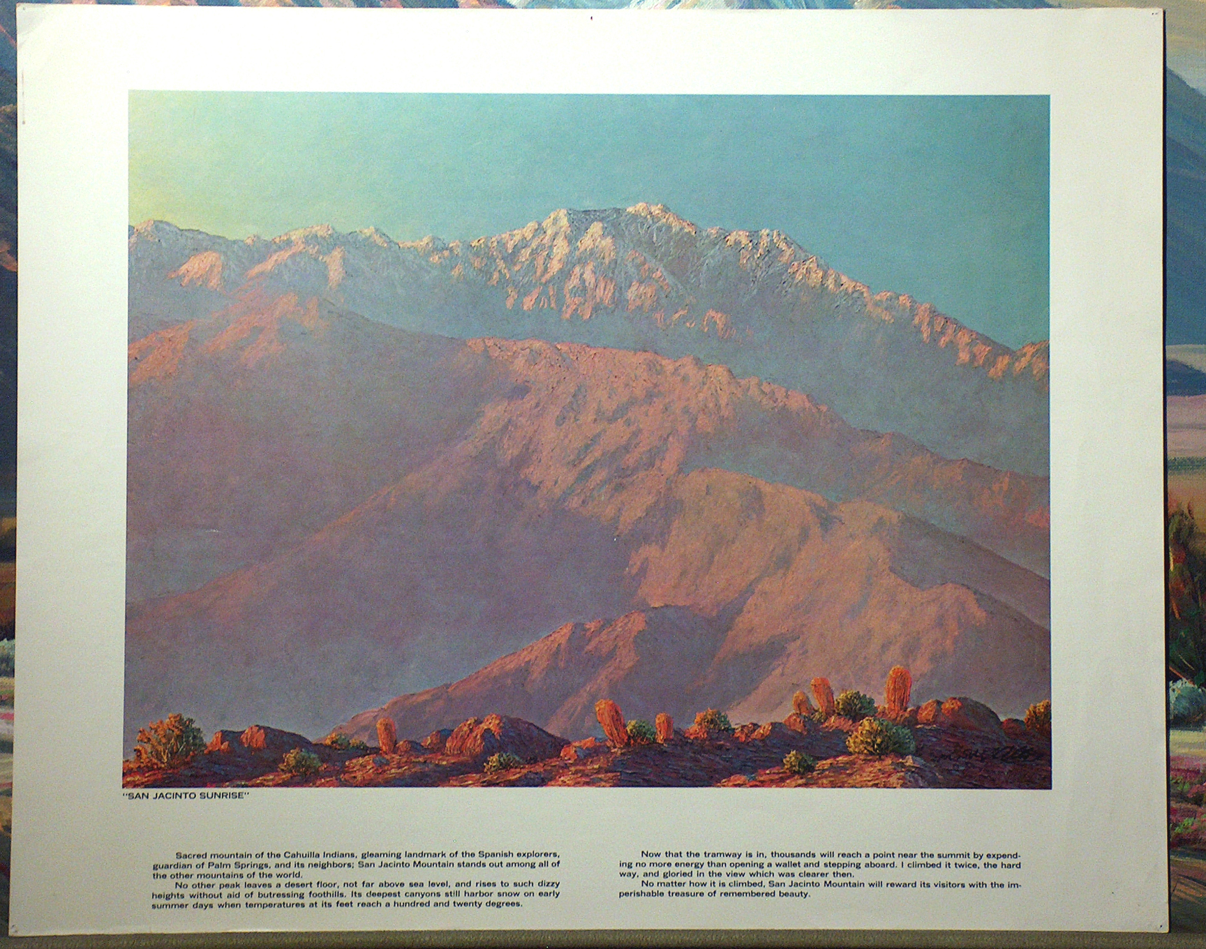 Joh W. Hilton Print San Jacinto Sunrise