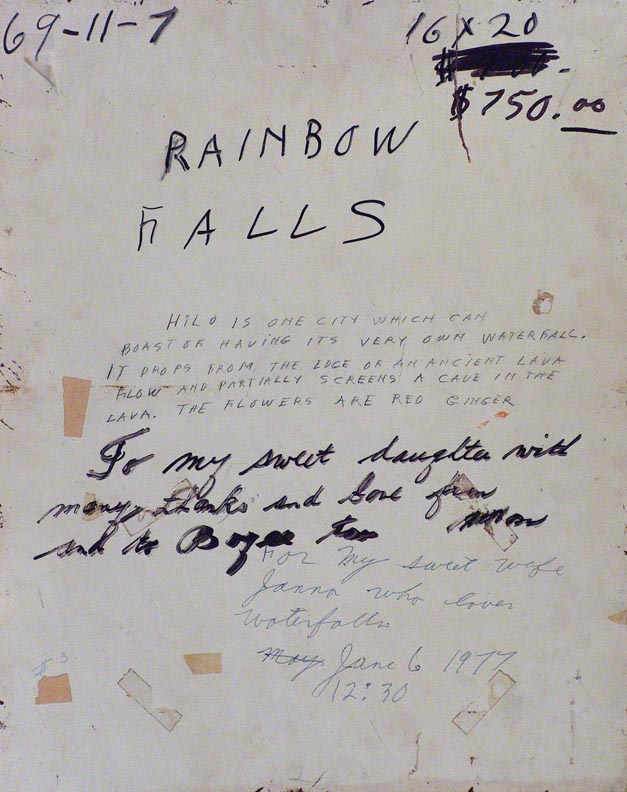 John W Hilton Rainbow Falls Hilo Hawaii Verso