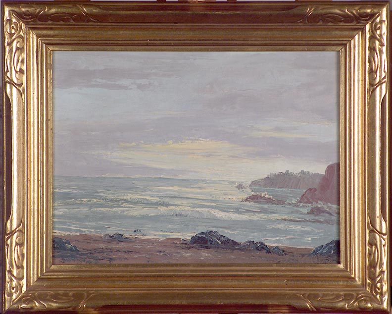 John W Hilton Seascape with Frame