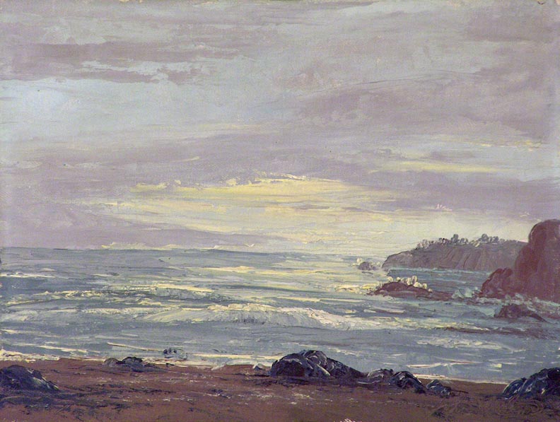 John W Hilton Seascape at Evening