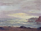 John W Hilton Seascape at Sunset Thumbnail