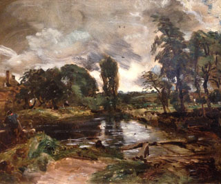 John Constable Flatford Mill from the Lock oil sketch