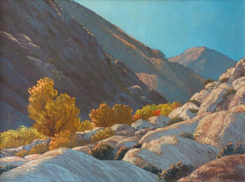 Fall in the Canyon, Anza-Borrego State Park John W. Hilton 1904-1983 oil on canvas, 18 x 24 