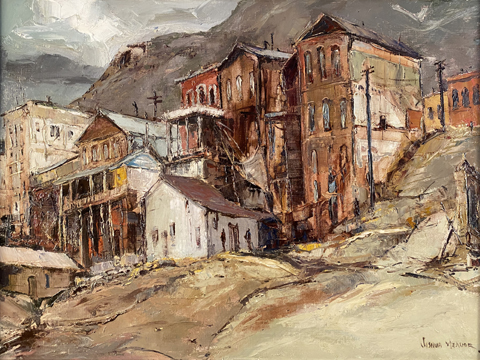 Joshua Meador, Old Virginia City, date unknown Scene of Virginia City, Nevada  Available for sale, Bodega Bay Heritage Gallery