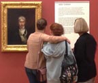 Visitors to the Tate Britain with JMW Turner Self Portrait