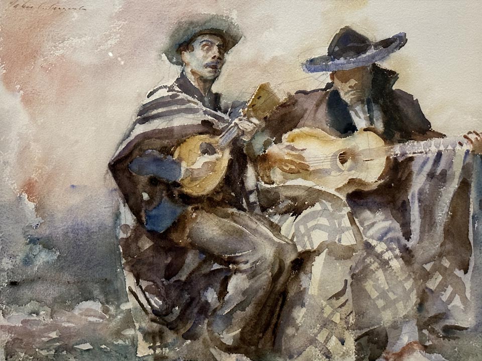 John Singer Sargent, Blind Musicians, 1912 watercolor over graphite, Aberdeen City Council, Archives, Gallery and Museums, Aberdeen, Scotland