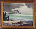 Robert Landry Beach Scene with Seagull Thumbnail
