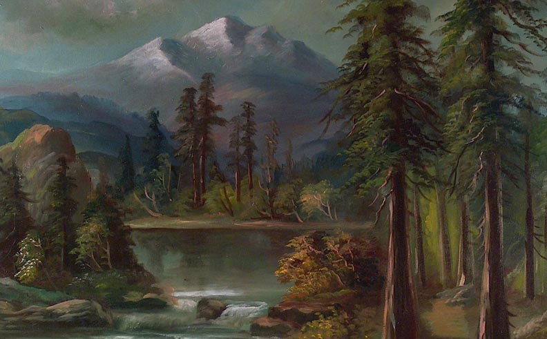 William Lemos Yosemite Mt Hoffman and Lake Tenaya Closeup