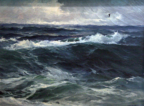 Leon Lundmark, The Open Sea, (38 1/2 x 50 5/8) Krannert Art Museum, The University of Illinois, Champaign, IL