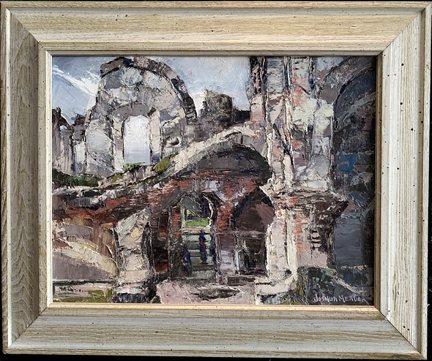 San Francisco (Guatemala) #1093 a painting of the earthquake ruins of a Guatemalan church  Meador Family Collection