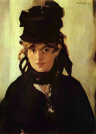 Manet Edouard Berthe Morisot with a Bouquet of Violets
