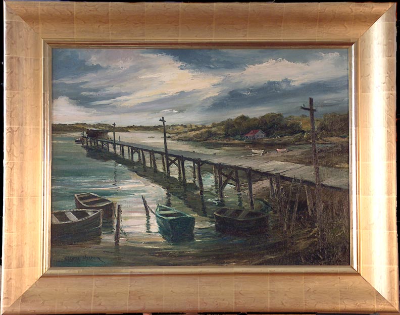 Bodega Pier with Gold Frame
