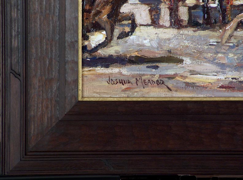 Joshua Meador Chicken Race Santa Domingo Pueblo with Framed Corner