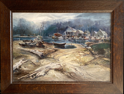 Joshua Meador, Nextucca Bay, Oregon, # 714, oil on linen, 24 x 34