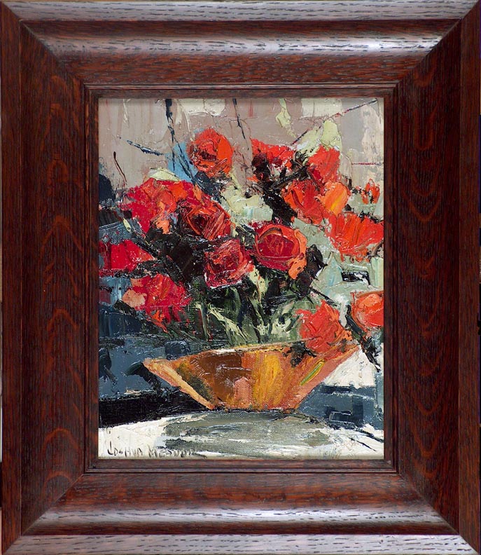 Joshua Meador Red Roses with Frame