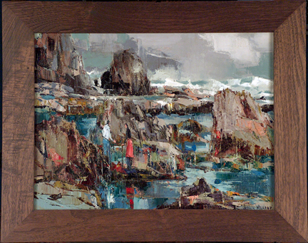 Joshua Meador 1911-1965, Tidepools 1904, oil on linen, 12 x 16, #2,500