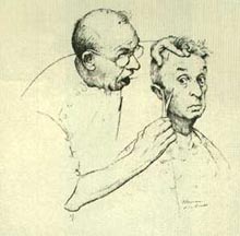 Norman Rockwell At the Barber