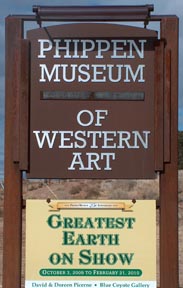 Phippen Museum Sign on Hwy 89