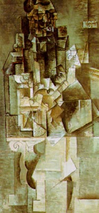 Picasso Cubist Man with a Guitar 