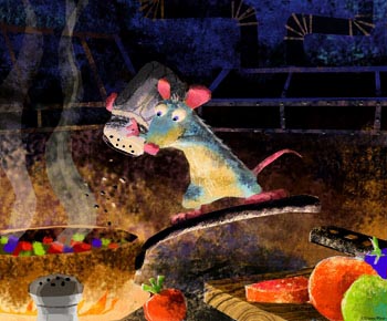 Pixar's Remy at work in Ratatouille
