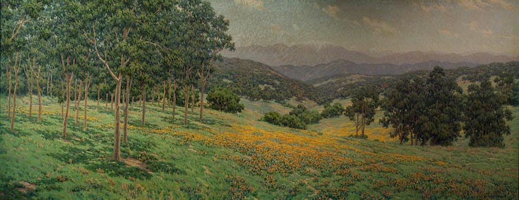 Granville Redmond California Landscape with Flowers