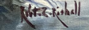 Robert Rishell, Fisherman's Day Off, 1951 signature