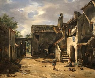 Farmyard, ca 1840-50 Jules Dupre, French, 1811-1899