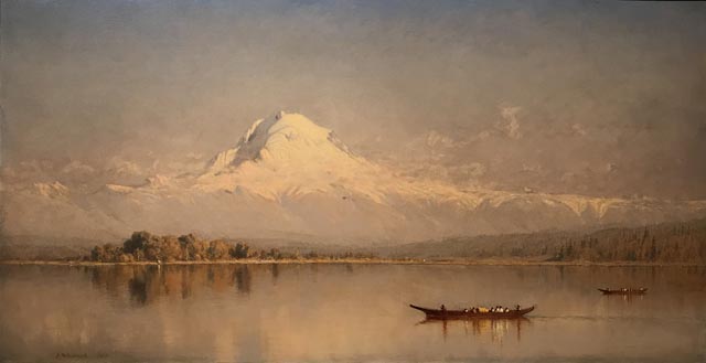 Mount Rainier, Bay of Tacoma- Puget Sound, 1875 Sanford Robinson Gifford, American, 1823-1880