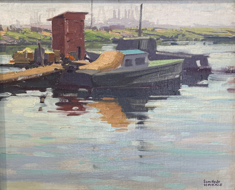 Sam Hyde Harris Exhibition, San Clemente, Dec 21, Boats Moored, Sam Hyde Harris, 1935