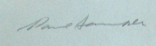 Paul Sample Slope Near the Bridge Lithograph Signature