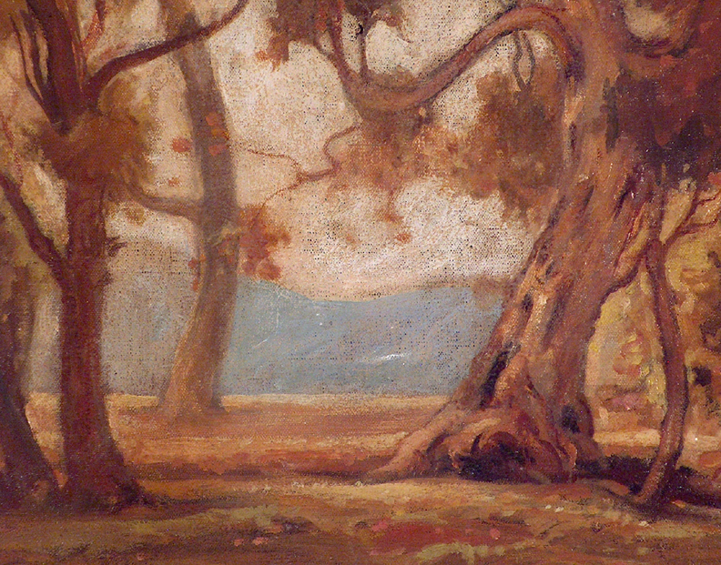 Davis Francis Schwartz California Landscape with Trees Closeup