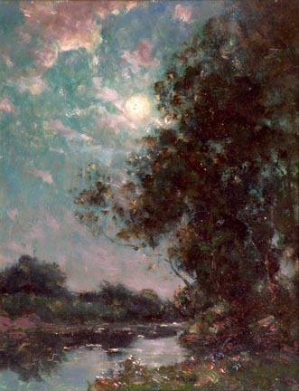 Dedrick Brandes Stuber Stream in the Moonlight Landscape 