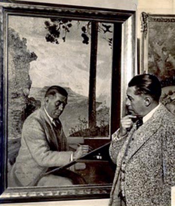 Jimmy Swinnerton and Portrait of him by Peter Ilyan 1930