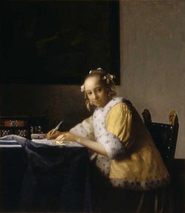 Johannes Vermeer A Lady Writing