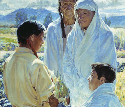 Walter Ufer, The Solemn Pledge, Taos Indians, 1916 Art Institute of Chicago, Chicago, IL