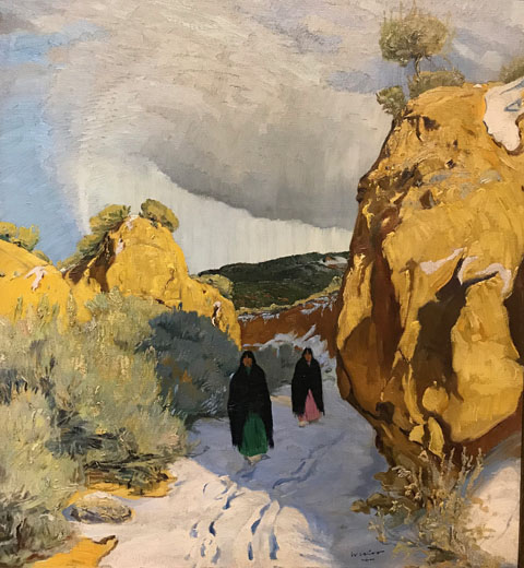 Walter Ufer, Winter in New Mexico, c1930,  Taos Art Museum at Fechin House, Taos, NM