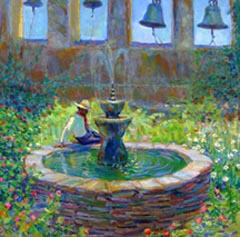 Donna Schuster Mission Bells and Fountain