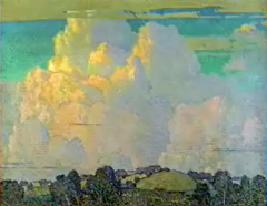 Marvin Cone Painting with Clouds