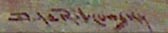 Richard Dey De Ribcowsky Sunset and Rolling Waves Signature