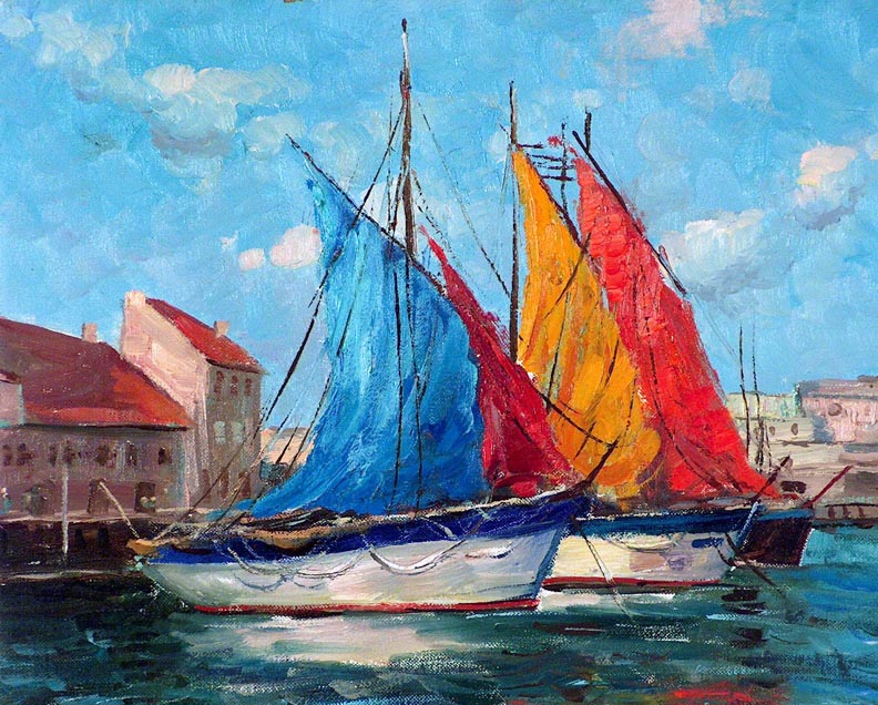 Alex Dzigurski II Adriadic Fishing Boats Closeup