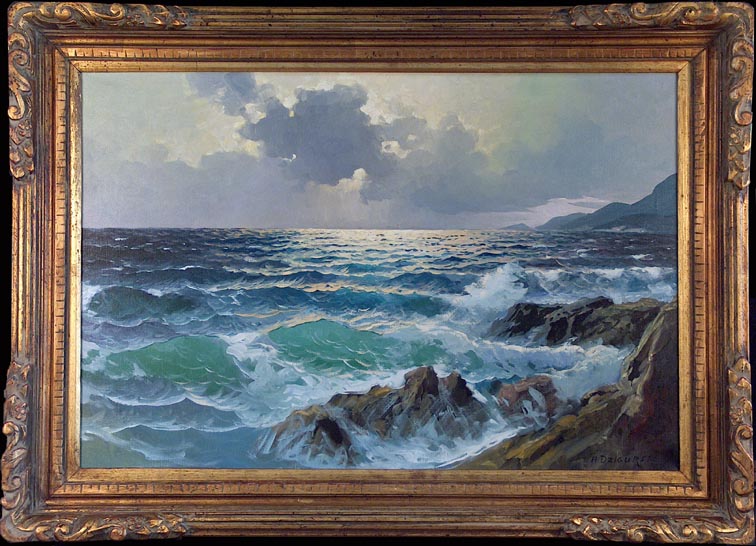 Alexander Dzigurski Crashing Waves with Frame
