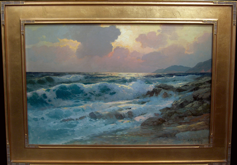 Alexander Dzigurski Fiery Sunset with Frame