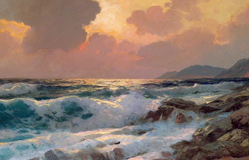 Alexander Dzigurski Fiery Sunset Closeup